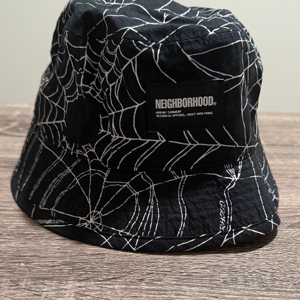 Neighborhood Black and White Web Pattern Hat